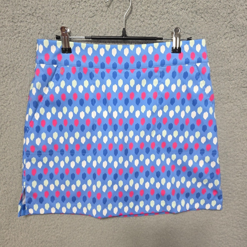 Vineyard Vines Skort Skirt‎ Blue Pink White Size 00 Pockets Zippers Tennis Golf